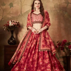 Fancy Party Wear Stitched Lahenga